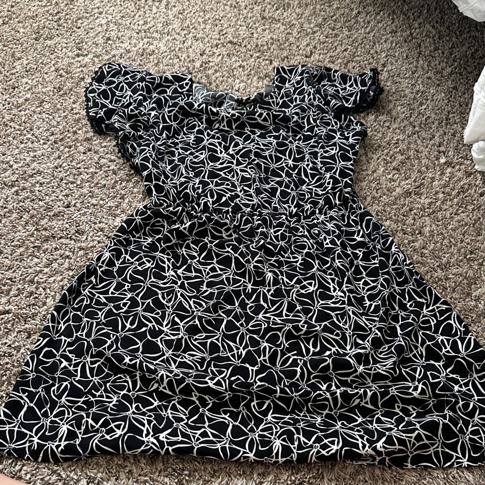 Black and White Floral Dress